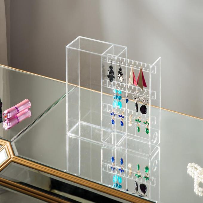 ชัดเจนโปร่งใสแฟชั่น Custom กล่องอะคริลิคแสดงเครื่องประดับ Stand.jpg