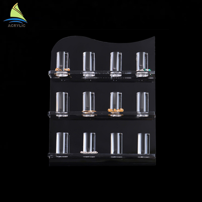 3 ชั้น Clear Stand แสดงเครื่องประดับแสดงแหวนคริลิค