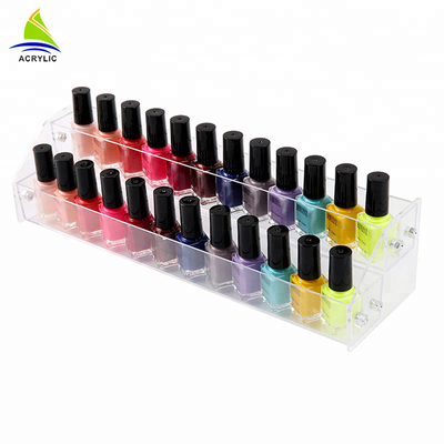 Tiered Acrylic Cosmetic Display วัสดุอะคริลิคเล็บออแกไนเซอร์ขวดรองพื้น