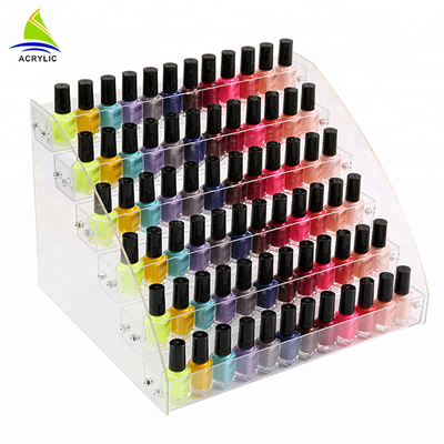 Tiered Acrylic Cosmetic Display วัสดุอะคริลิคเล็บออแกไนเซอร์ขวดรองพื้น