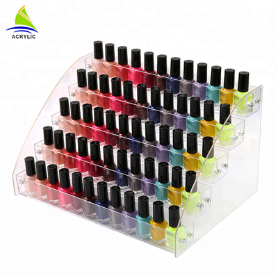 Tiered Acrylic Cosmetic Display วัสดุอะคริลิคเล็บออแกไนเซอร์ขวดรองพื้น