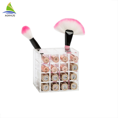 เคาน์เตอร์เครื่องสำอางค์คริลิคเครื่องสำอางค์ Acrylic Cosmetic Lipstick Organizer