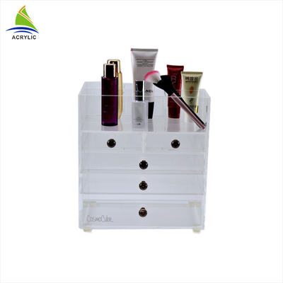 ตู้โชว์เครื่องสำอางค์ Acrylic สีขาวลิ้นชักอะคริลิค