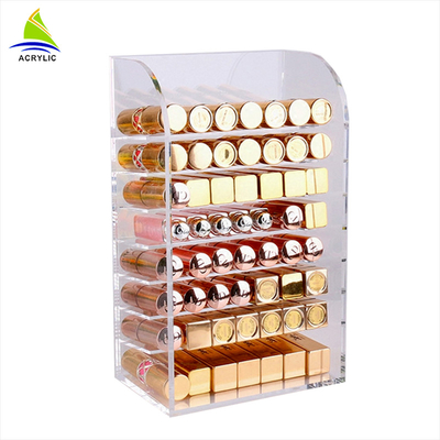 คริลิคลิปสติกแบบมืออาชีพ Acrylic Cosmetic Display ลิ้นชักลิ้นชัก