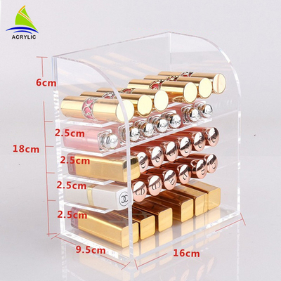 คริลิคลิปสติกแบบมืออาชีพ Acrylic Cosmetic Display ลิ้นชักลิ้นชัก