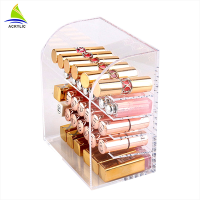 คริลิคลิปสติกแบบมืออาชีพ Acrylic Cosmetic Display ลิ้นชักลิ้นชัก
