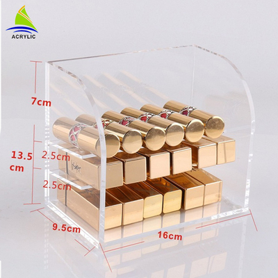 คริลิคลิปสติกแบบมืออาชีพ Acrylic Cosmetic Display ลิ้นชักลิ้นชัก