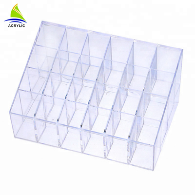 3mm มัลติฟังก์ชั่คริลิคจัดเครื่องสำอาง 1 ลิ้นชักมี 24 ช่อง