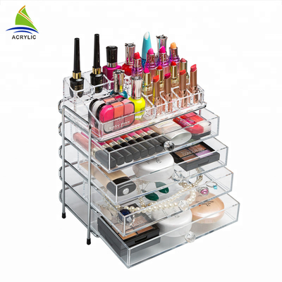 Makeup พลาสติกขนาดเล็กปรับแต่งมัลติฟังก์ชั่คริลิคเครื่องสำอาง / แต่งหน้า