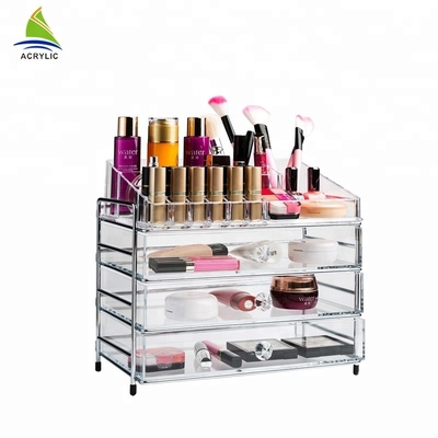 Custom 3 ลิ้นชักใส Acrylic Makeup Organizer