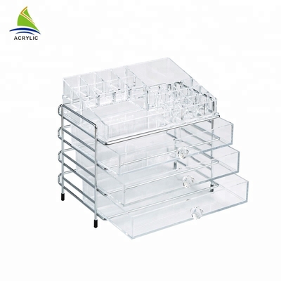 Custom 3 ลิ้นชักใส Acrylic Makeup Organizer