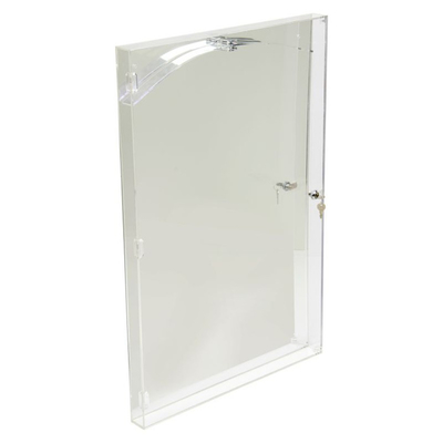Custom Wall Mount Clear อะครีลิกกรณีจอแสดงผล Silk Screen Printing