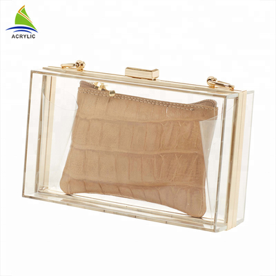 Professional Trendy คริลิคที่กำหนดเองครัชกระเป๋า 18 × 4.5 × 11 Cm Certification CE