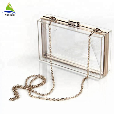 Professional Trendy คริลิคที่กำหนดเองครัชกระเป๋า 18 × 4.5 × 11 Cm Certification CE