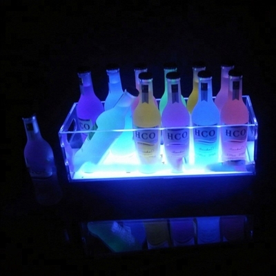 จอแสดงผล LED แบบใส 3 ขั้นตอนชั้นนำขายึดไวน์วางขวดไวน์