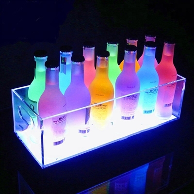 การออกแบบที่ทันสมัยล้างจอแสดงผล Led นำตู้แร็คขวดไวน์อะคริลิ