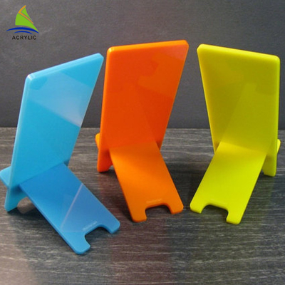 ร้านค้าคริลิคที่มีสีสันแสดง Perspex โทรศัพท์มือถือคริลิคแสดงผู้ถือ