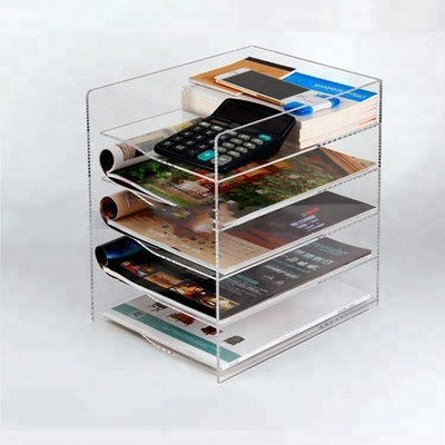 ผู้ถือโบว์ช็อปแฟชั่น Acrylic Book Storage Box