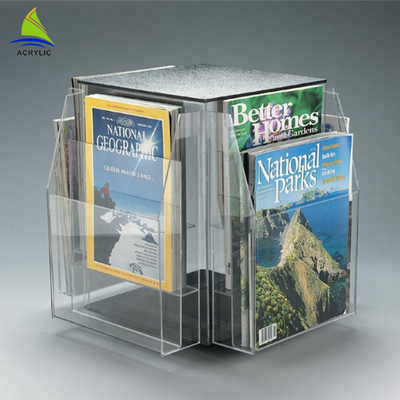 กระเป๋าใส่นามบัตรอะคริลิคใส A4 A5 Countertop Brochure