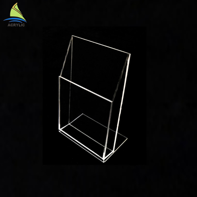 ผู้ถือครองโบรชัวร์อะคริลิคกล่องถาดใส่กระดาษนิล