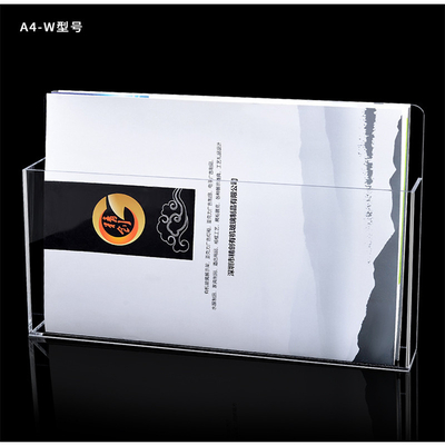 ผู้ถือโบรชัวร์ OEM อะคริลิคติดผนังพลาสติก 1/3 A4 A4 ที่ใส่แผ่นพับ