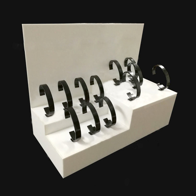 3mm สีขาวร้านอะคริลิแสดง / เคาน์เตอร์นาฬิกาแสดงยืนของ