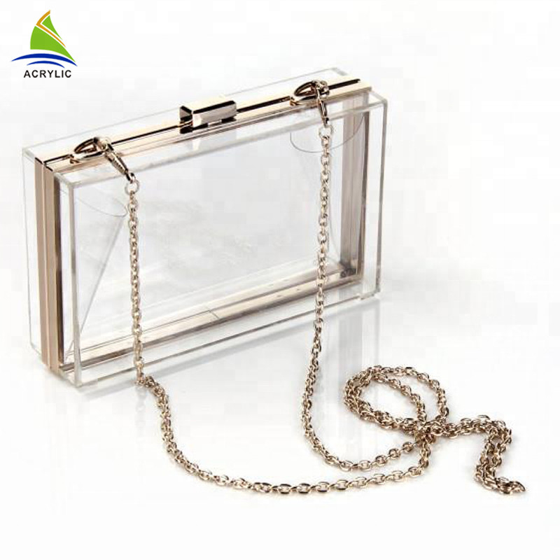 Professional Trendy คริลิคที่กำหนดเองครัชกระเป๋า 18 × 4.5 × 11 Cm Certification CE