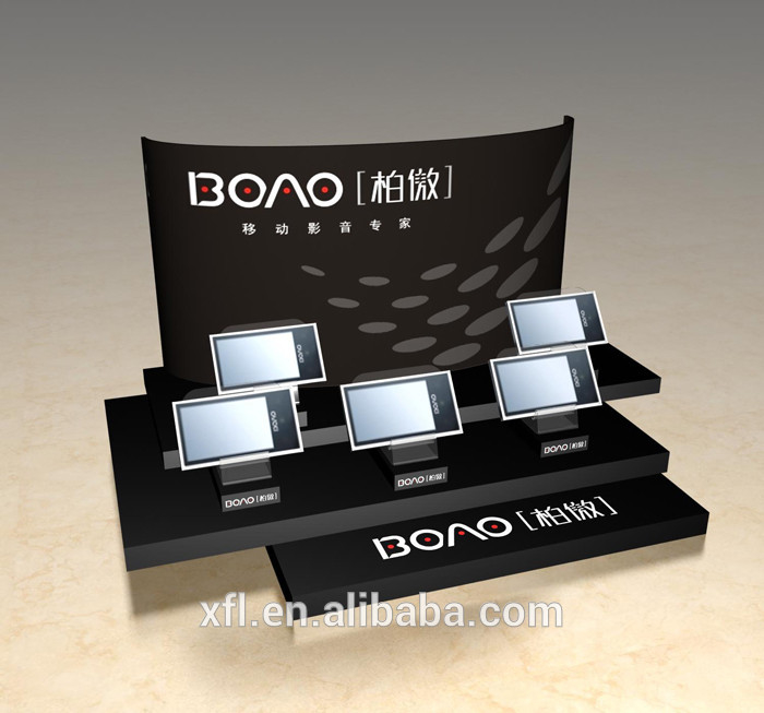 จอแสดงผลสีอะคริลิคสำหรับร้านค้าปลีก / ที่เก็บโทรศัพท์มือถือคริลิคแสดงแร็คขาตั้ง