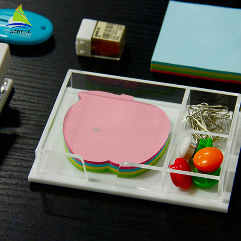 ล้าง Acrylic Shop แสดง Plexiglass จัดเก็บข้อมูลพาเลทถาดอคิลิค Office Organizer